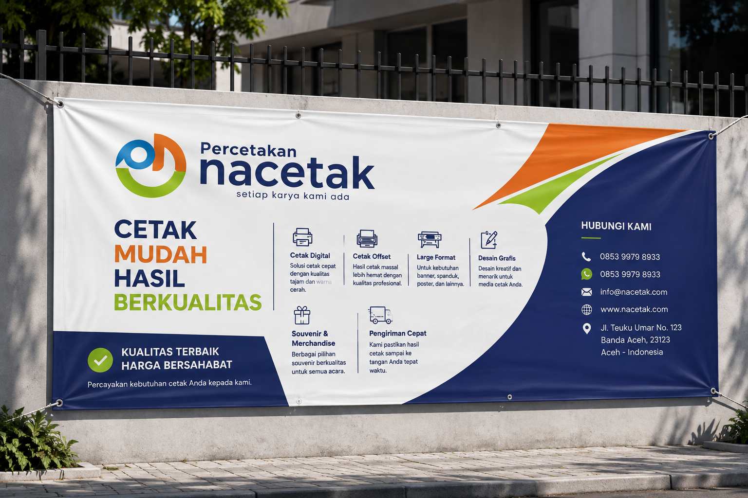 Contoh cetak Spanduk