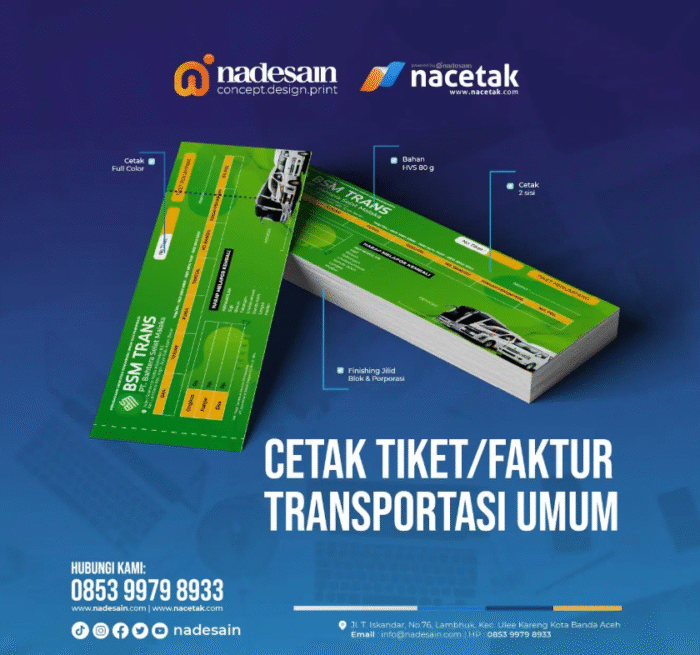 Cetak Tiket Transportasi Umum
