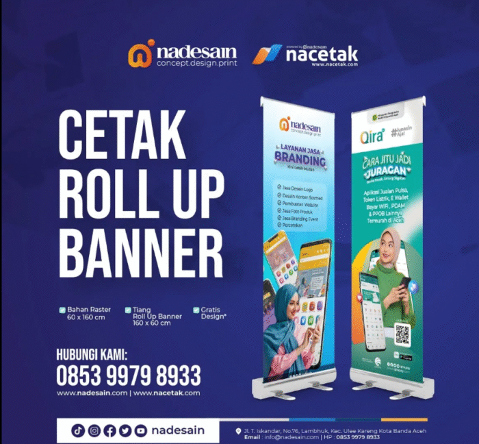 Cetak Roll Up Benner